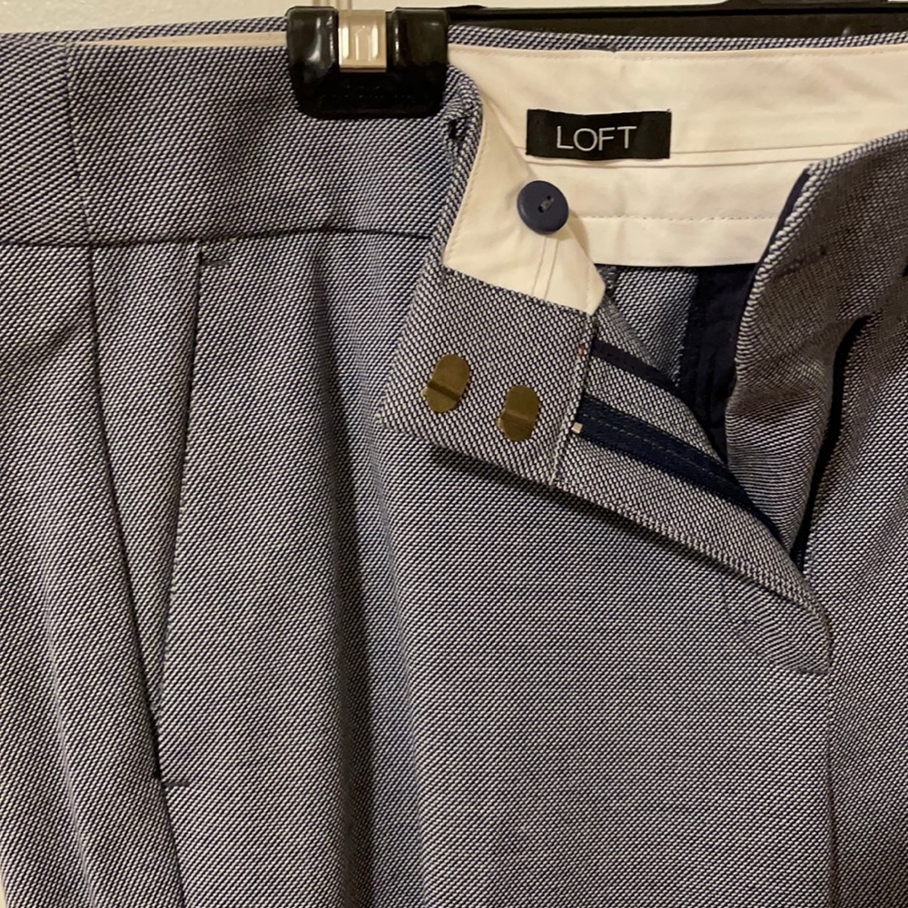 Blue striped work pants